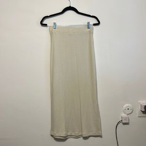 Rails Cream Ribbed Maxi Skirt